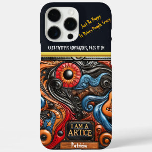 Kleurrijk Kunstwerk met Opvallende Oogdetail iPhone 16 Pro Max Hoesje