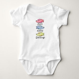 Kleurrijk Lachende Vis Baby Body'suit Romper
