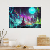 Kleurrijk landschap van Fantasy | Alien World Poster (Keuken)