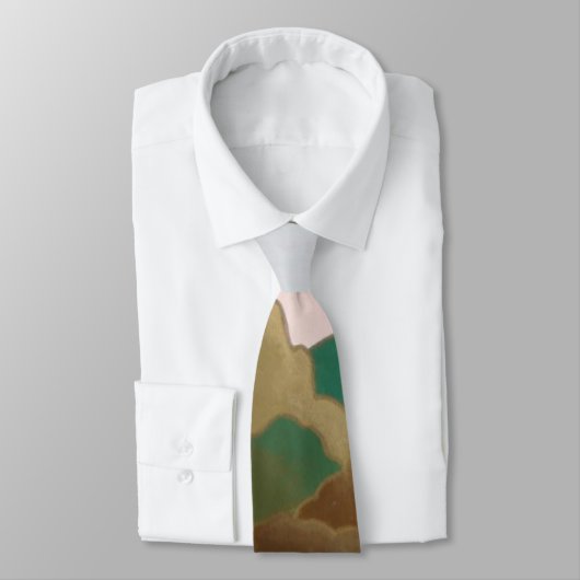 kleurrijk landschapspatroon abstracte kunst stropdas (Gebonden)