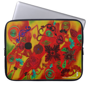 kleurrijk laptop sleeve