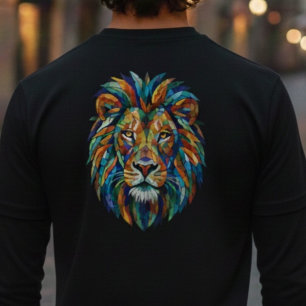 Kleurrijk Leeuwenmozaïek T-shirt – Koning van de K