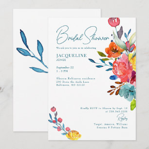 Kleurrijk Lente Bloemen Vrijgezellenfeest Kaart