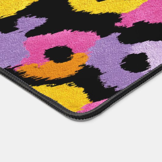 Kleurrijk Leopard Patroon y2k Retro Chic Esthetisc Bureaumat (Hoek)