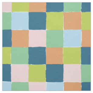 Kleurrijk Leuk Checkerboard Blokken Patroon Stof