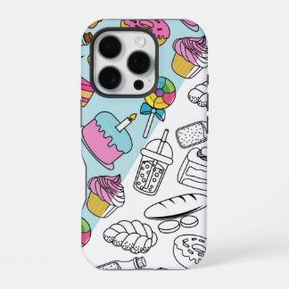 "Kleurrijk & leuk dessertpatroon – Malle zoetighed iPhone 16 Pro Hoesje