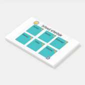 Kleurrijk leuk klasrooster post-it® notes (Schuin)