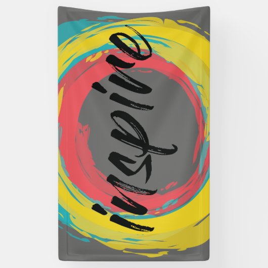 Kleurrijk, leuk, modern, levendig en cool design I Spandoek (Verticaal)