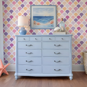 Kleurrijk Leuk Zeemeermin Vis Schaal Regenboog Pat Behang