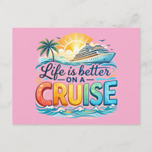 Kleurrijk Leven Is Beter Tijdens Een Cruise Vakant Briefkaart