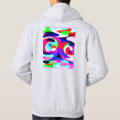 Kleurrijk levendig abstractiepatroon hoodie (Achterkant)