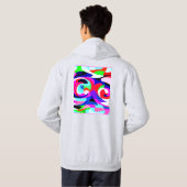 Kleurrijk levendig abstractiepatroon hoodie (Achterkant volledig)