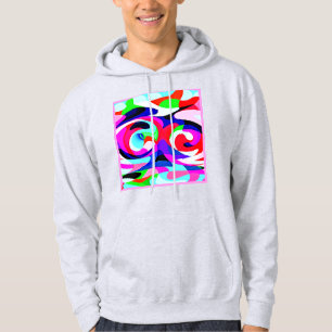Kleurrijk levendig abstractiepatroon hoodie