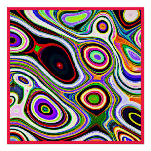 Kleurrijk levendig abstractiepatroon perfect poster