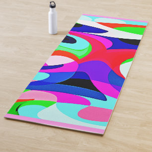 Kleurrijk levendig abstractiepatroon yogamat