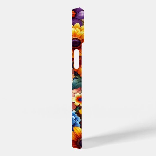 Kleurrijk levendig bloemensymfoniepatroon Case-Mate iPhone case (Achterkant / Rechts)