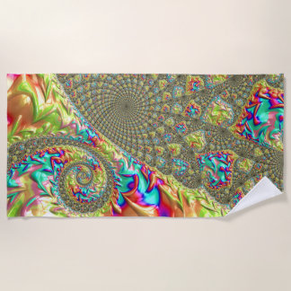 Kleurrijk Levendig Fleurig Hippie Trippy Fractal S Strandlaken