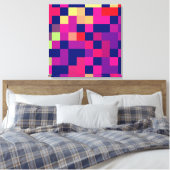 Kleurrijk levendig ontwerp canvas afdruk (Insitu (Slaapkamer))