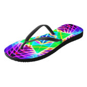 Kleurrijk levendig patroon teenslippers (Schuin)