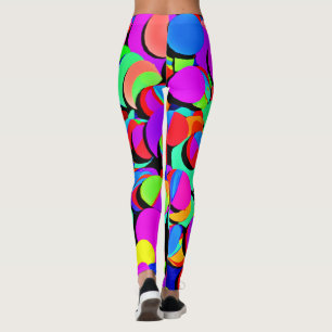 Kleurrijk levendig revival patroon leggings