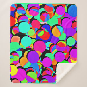 Kleurrijk levendig revival patroon sherpa deken