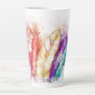Kleurrijk Levendig Veer Opbeurend Creatieve uitbar Latte Mok