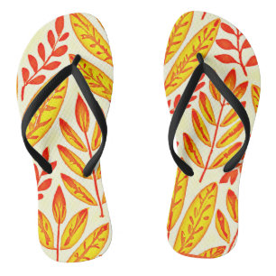 Kleurrijk Levensecht Blad Mozaïek Patroon Teenslippers