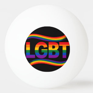 Kleurrijk LGBTQ+ Pride Regenboog Hart Ontwerp Pingpongballen