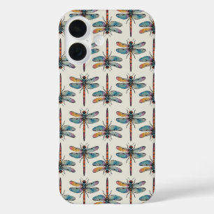 Kleurrijk Libel Patroon iPhone 16 Hoesje