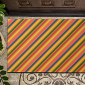 Kleurrijk lijnpatroon deurmat