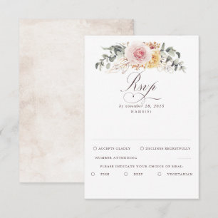 Kleurrijk Loof Boho Bruiloft RSVP Kaartje