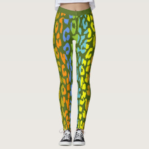 Kleurrijk luipaard huidpatroon #4 leggings