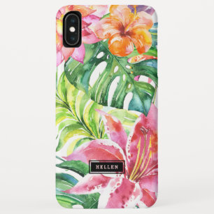Kleurrijk Lush tropische floraal land iPhone XS Max Hoesje