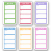 Kleurrijk maaltijdplan sticker (Voorkant)