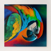 Kleurrijk Macaw Parrot Bird Painvas Afdrukken Legpuzzel (Horizontaal)