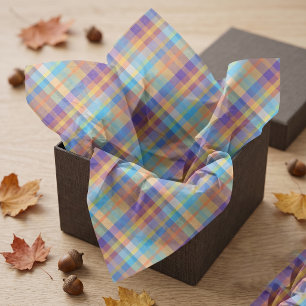 Kleurrijk Madras Plaid Retro Tartan Herfst Feest Tissuepapier