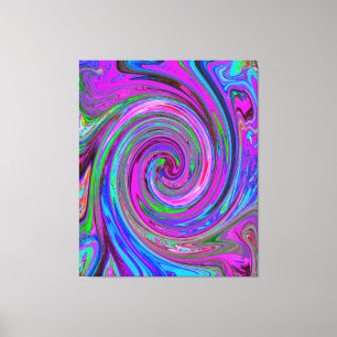 Kleurrijk magenta wervelkolom Abstract ontwerp Canvas Afdruk