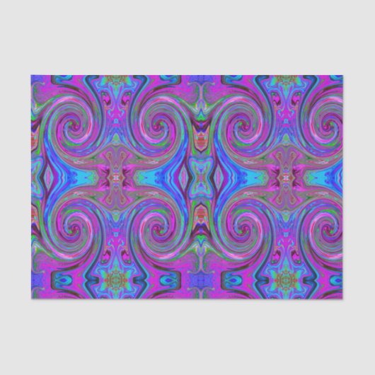 Kleurrijk magenta wervelkolom Abstract ontwerp Tissuepapier (Voorkant)