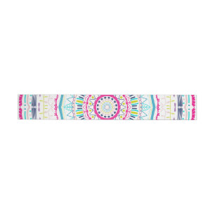 kleurrijk mandala adreslabel wikkel