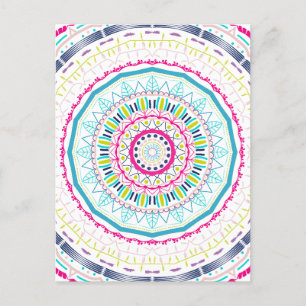 kleurrijk mandala briefkaart
