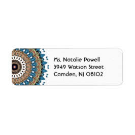 Kleurrijk  Mandala Design Etiket