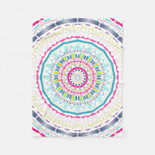 kleurrijk mandala fleece deken