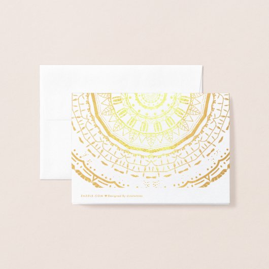 kleurrijk mandala folie kaarten (Met envelop)