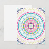 kleurrijk mandala kaart (Voorkant / Achterkant)