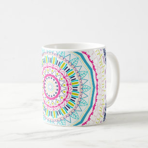 kleurrijk mandala koffiemok