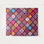 Kleurrijk mandala Patroon Wandkleed (Voorkant (horizontaal))