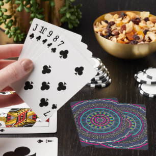 kleurrijk mandala pokerkaarten
