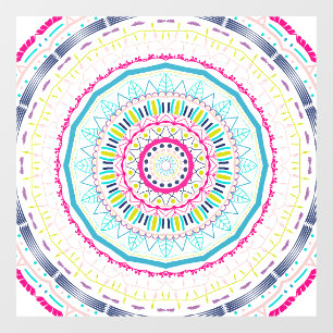 kleurrijk mandala raamsticker
