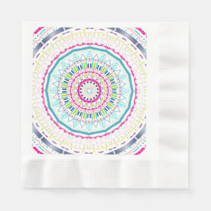 kleurrijk mandala servet
