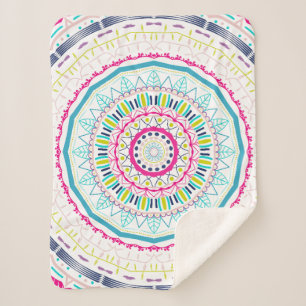 kleurrijk mandala sherpa deken